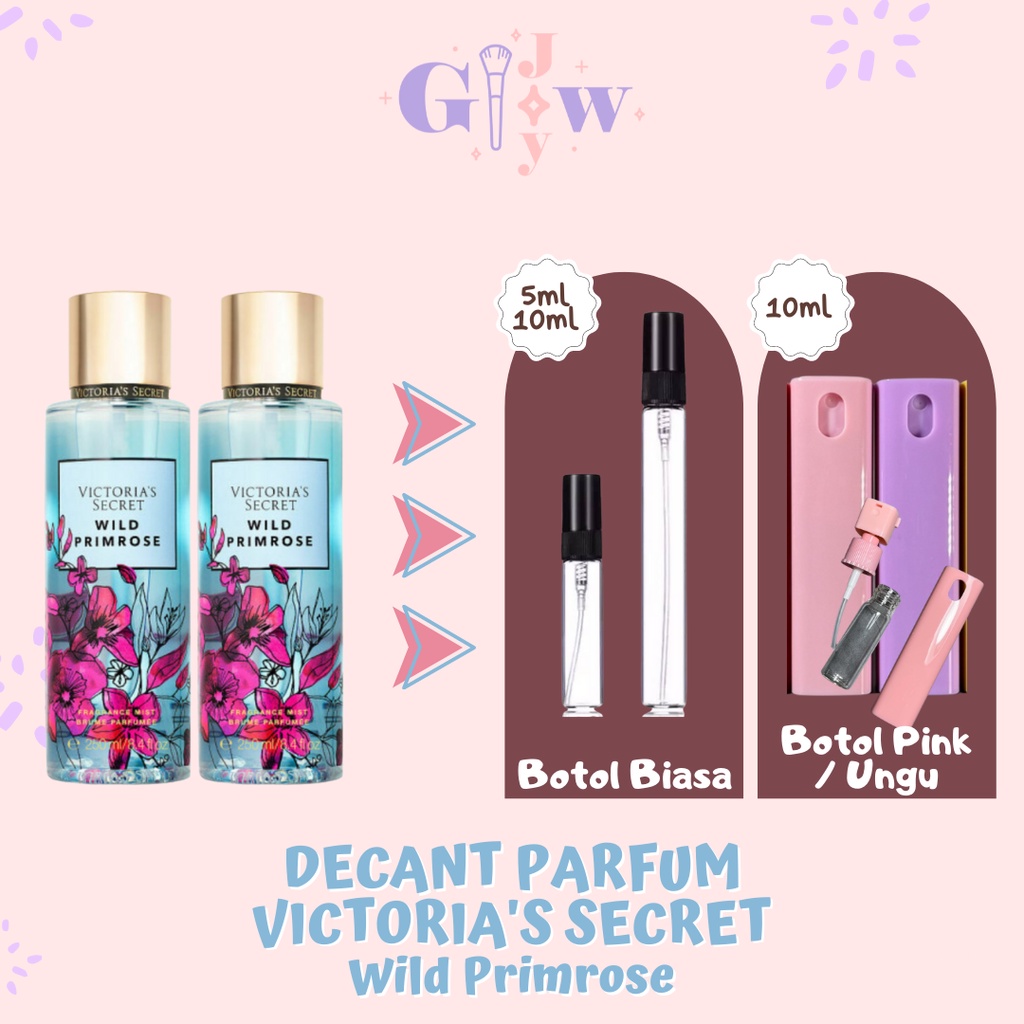 VICTORIA'S SECRET (Decant Parfum) Wild Primrose Body Fine Fragrance Mist VS parfum badan tubuh wangi tahan lama murah bpom share in jar bottle harum seharian