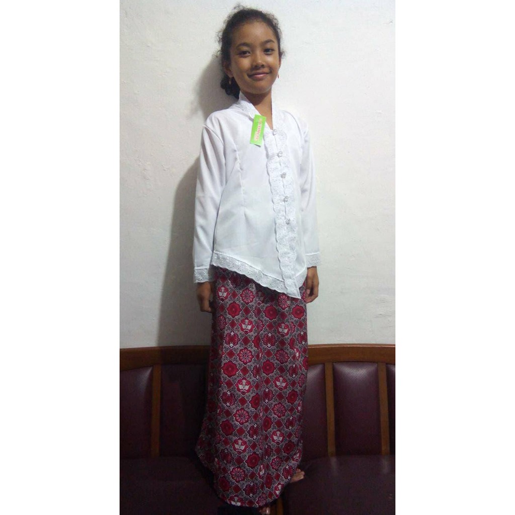 Terlaku Kebaya Anak, Kebaya, Kebaya Sekolah - 9-10 Tahun, Putih