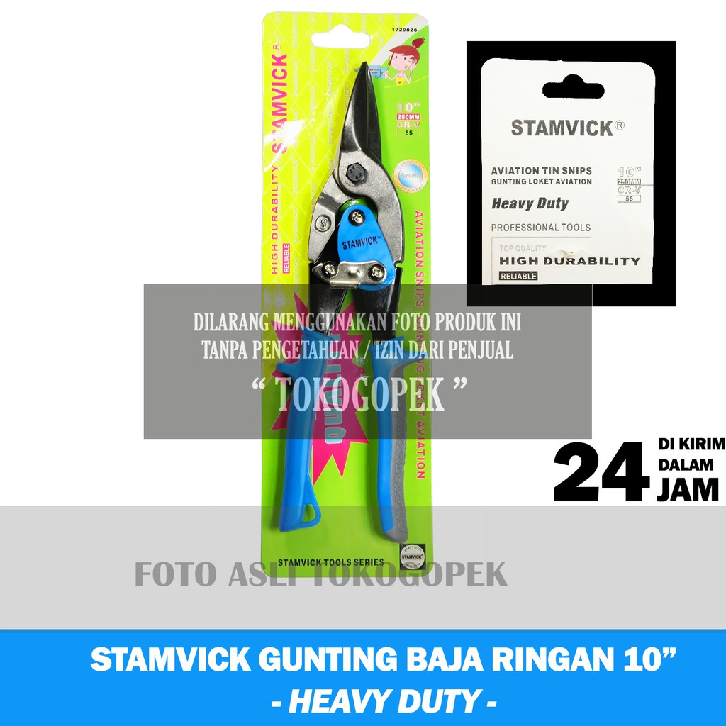 STAMVICK GUNTING BAJA RINGAN - GUNTING SENG HOLO 10&quot; - HEAVY DUTY