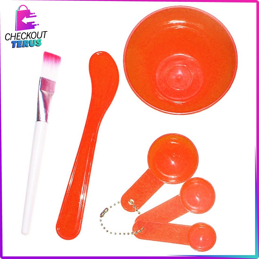 CT K28 Mangkok Masker Set 4IN1 Mask Bowl Mangkuk Set Dengan Kuas Sendok dan Pengaduk Masker Alat Perawatan Wajah