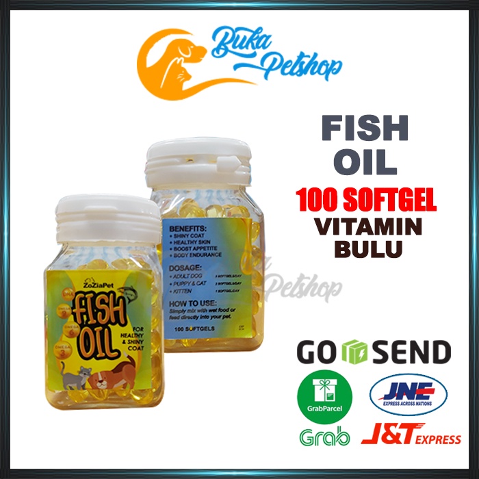 Vitamin Bulu Kucing Vitamin Bulu Anjing FISH OIL SOFTGELL