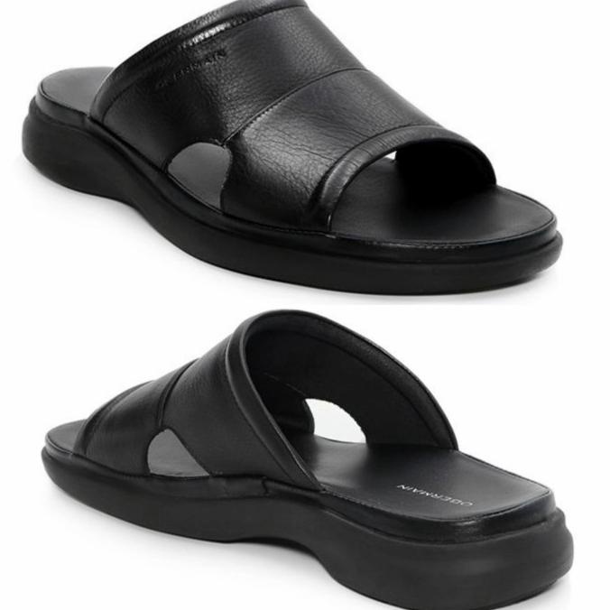 Sandal Pria Obermain Ori Murah READY Obermain Black Leather Sandal HEMAT