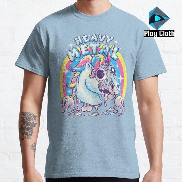 Kaos Baju Heavy Metal Unicorn | Funny Cute Dead Unicorn Skull Death Thrash Doom Groove 1116