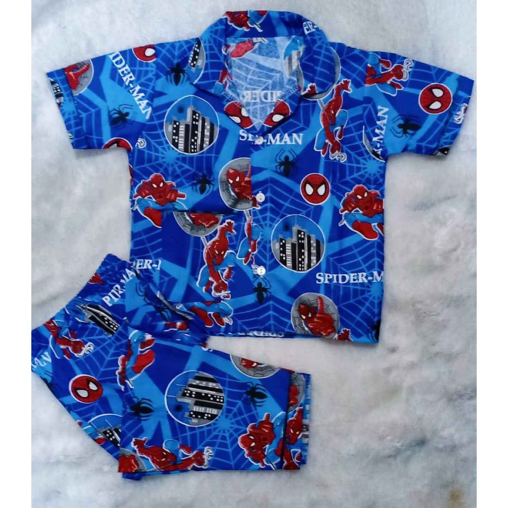 PIYAMA ANAK MOTIF SPIDERMAN BIRU UNTUK UMUR 1-16 THN