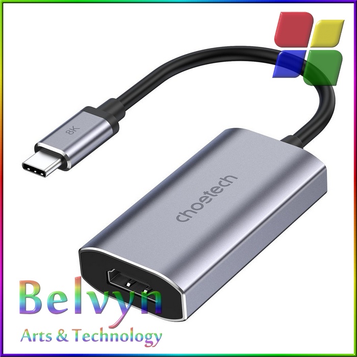 CHOETECH Kabel Adapter Converter USB Type C to HDMI 8K - HUB-H16 - Abu-abu