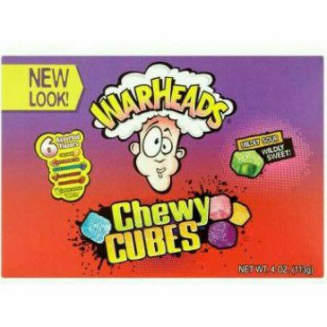 

Warheads SOUR Candy permen import CHEWY CUBES 113gr