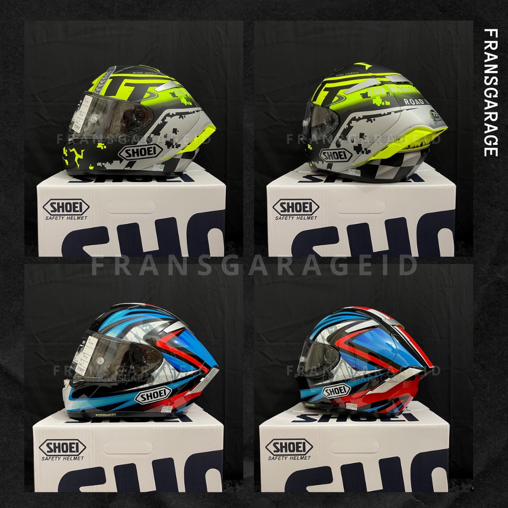 HELM SHOEI 1:1 PREMIUM CLONE - X14 CLONE IOM TT HIJAU x XSPIRIT BREDLEY SMITH