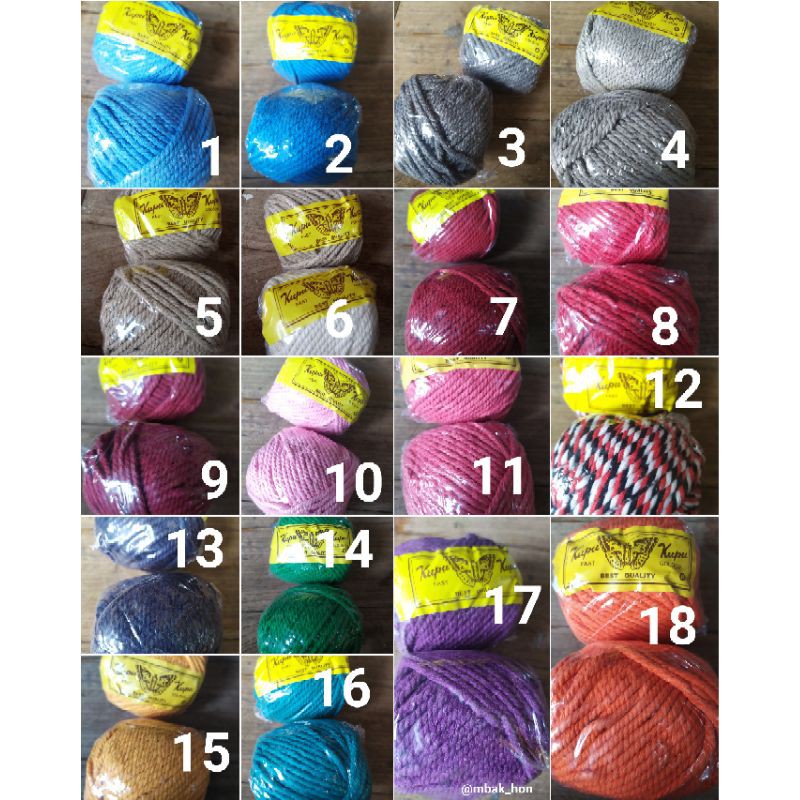 TALI MACRAME / benang katun united 3 mm warna