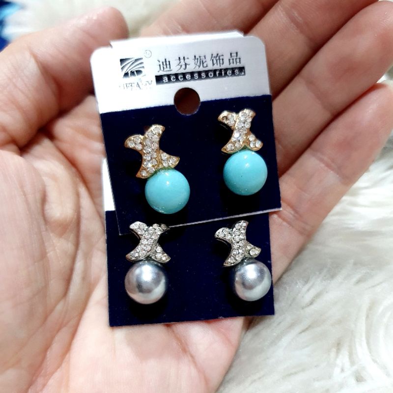 Anting Silver925 Perak Premium Quality Mata kilau Anti Karat anti alergi anting premium N-004