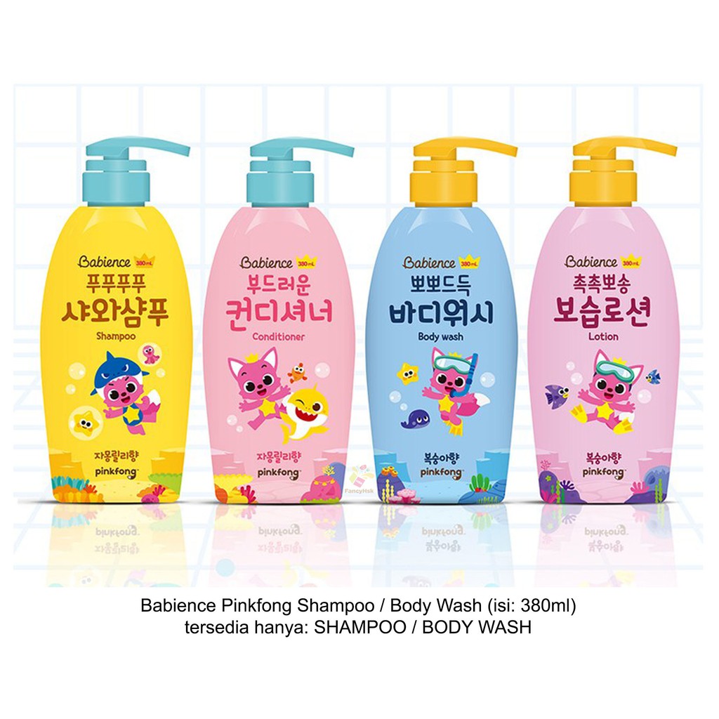 ORI KOREA BABIENCE PINKFONG SHAMPOO / BODY WASH / BODY LOTION