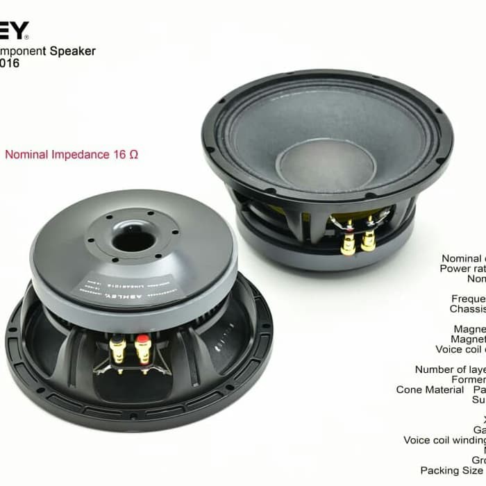 Ashley Linear 108 Woofer Ashley 10 inch Original