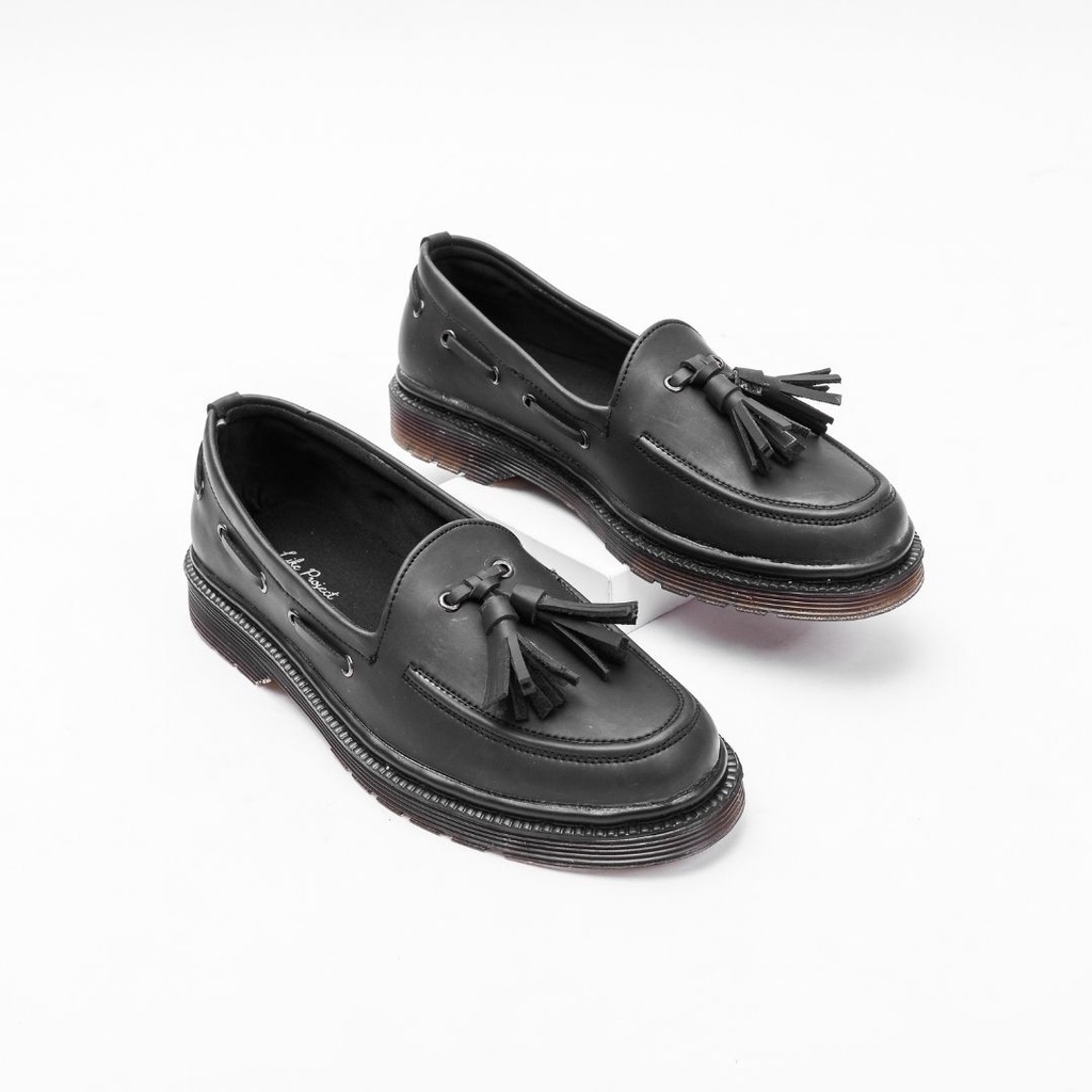 Xcloud x LALAKI Sepatu SlipOn Doctmart Casual Pria XANDER Black