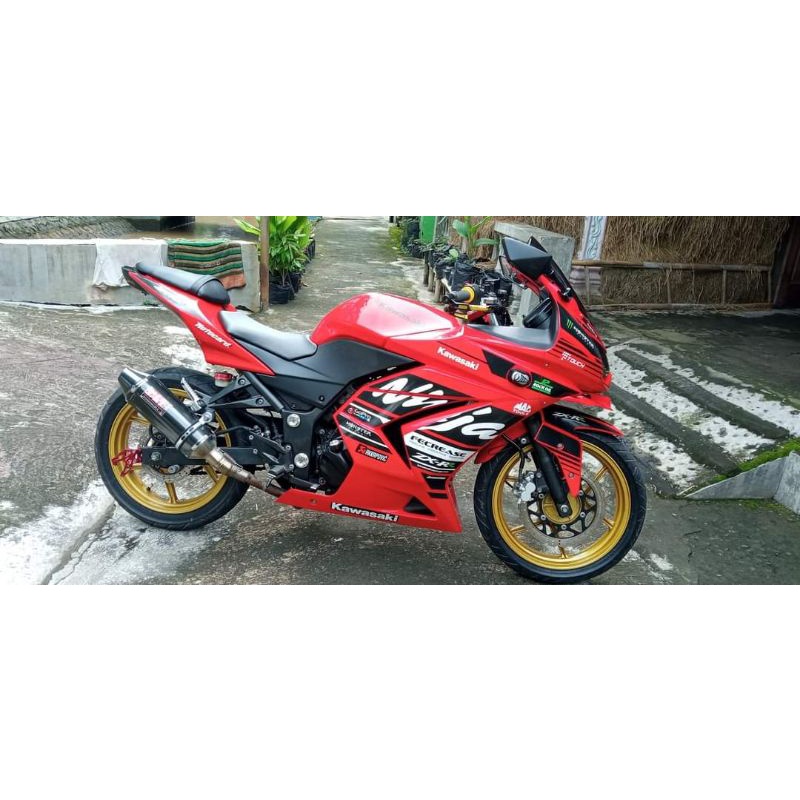 striping sticker lis variasi kawasaki ninja 250R karbu