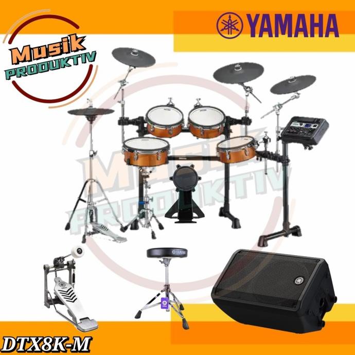 Yamaha Elektrik Drum DTX8K-M with FP7210+Bangku+Speaker DBR10 2pcs
