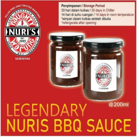 BARBEQUE SAUCE NAUGHTY NURIS BALI SEMINYAK 200gr