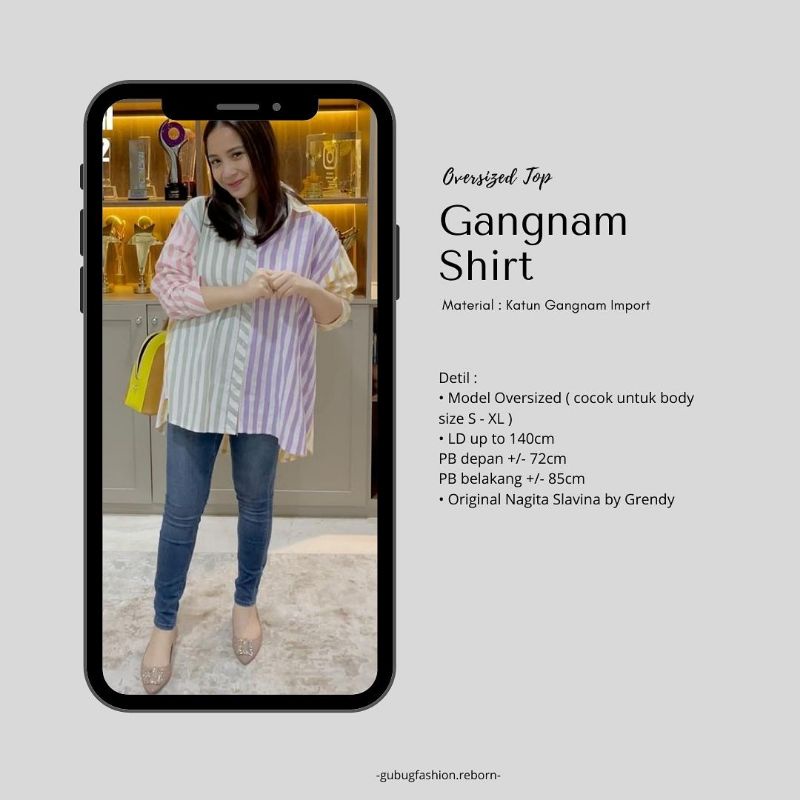SERBA 79.000 MURAH LEBAY | BLOUSE NAGITA SLAVINA / Kemeja Salur  / Kemeja Oversized