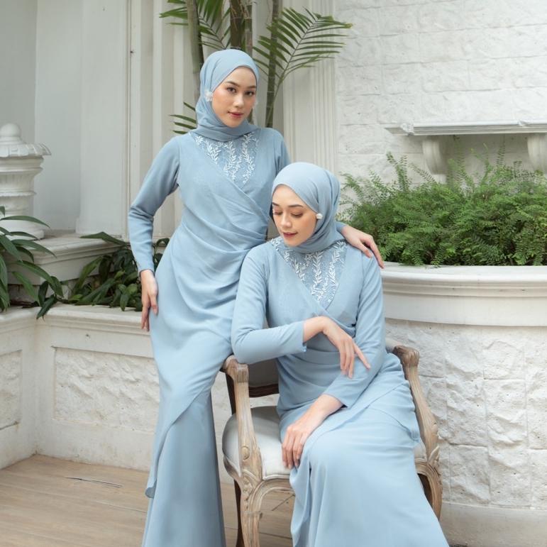 Jeema Dress / elegant long maxi formal party kondangan vintage brokat lace brukat busui mewah • Cjg3