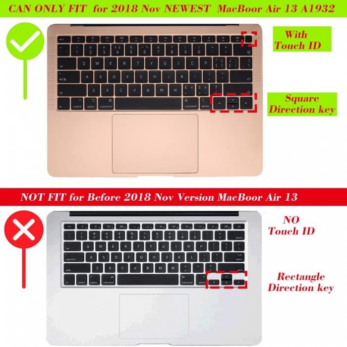 Silicone Keyboard FOR M4CBOOK 13 A1932 Retina Display Touch ID black