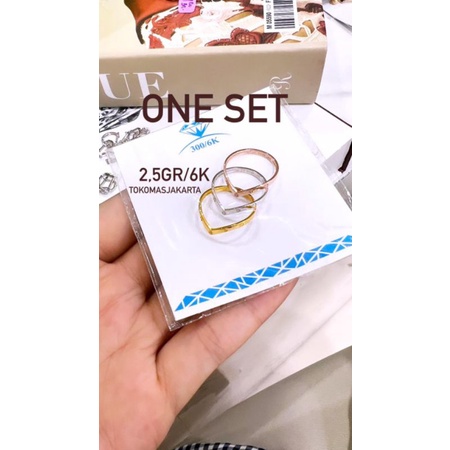 Cincin Cart*er ONE SET Kadar 300/6K ll 2,5 GRAM // UK 11,13,15