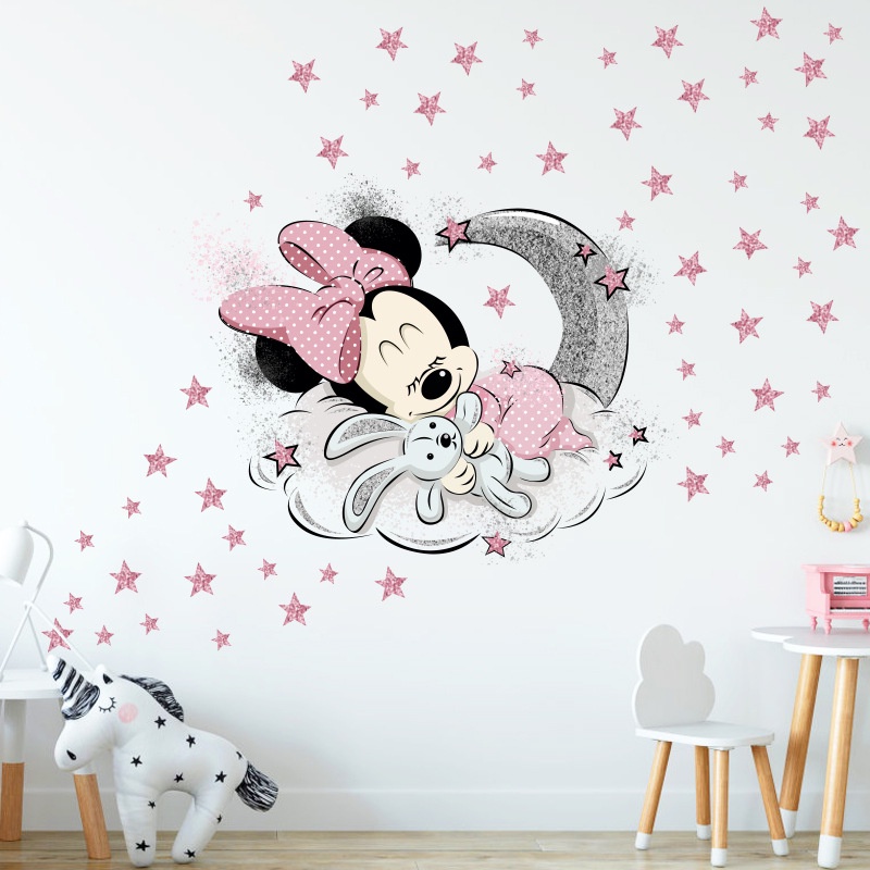 WALLSTICKER WALL STICKER STIKER DINDING WALLSTIKER MICKEY MINIE MOUSE DISNEY THE POOH KARAKTER ANAK