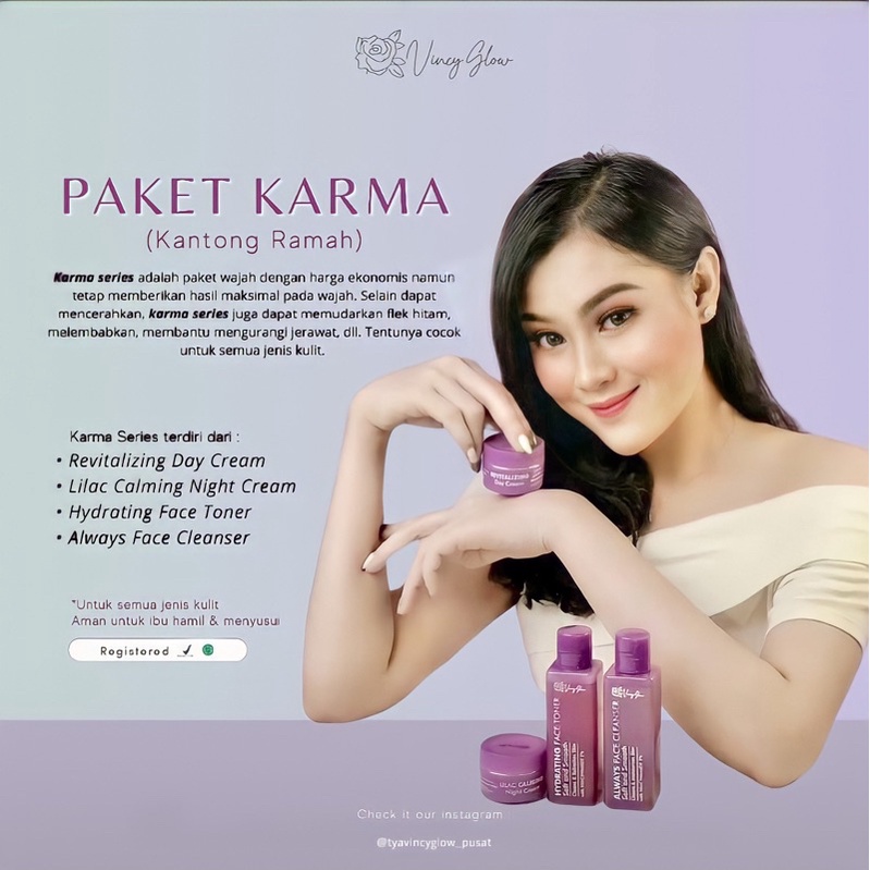 PAKET KARMA VINCY GLOW ORIGINAL PUSAT |PAKET WAJAH GLOW UP VINCY GLOW 1000 MANFAAT