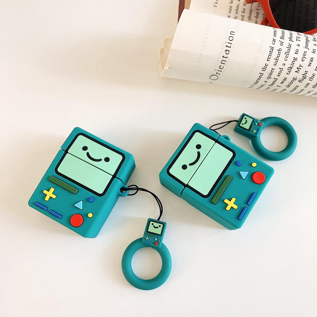 Airpods Case 1 2 3 PRO Adventure Time BMO Cartoon Soft Silicon Casing