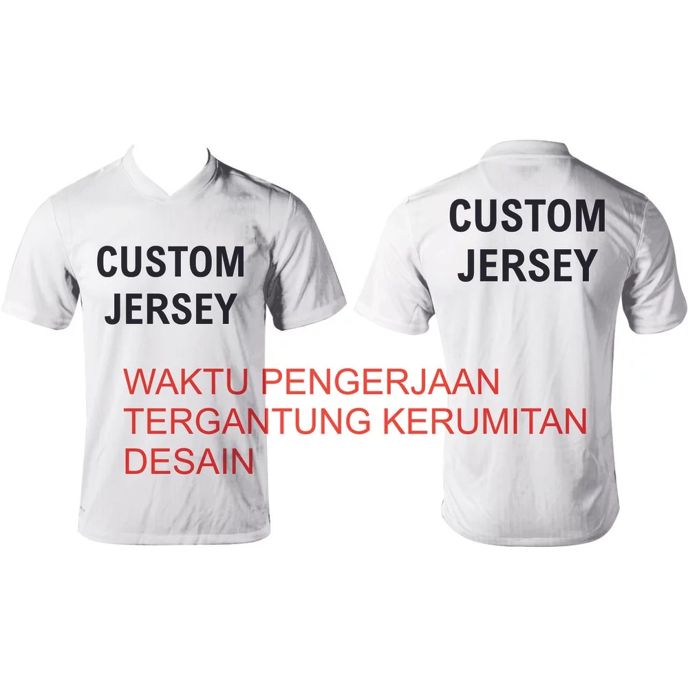 ( PO 7 ) - Baju Kaos Jersey Printing Custom Print Desain Bebas Sesukamu