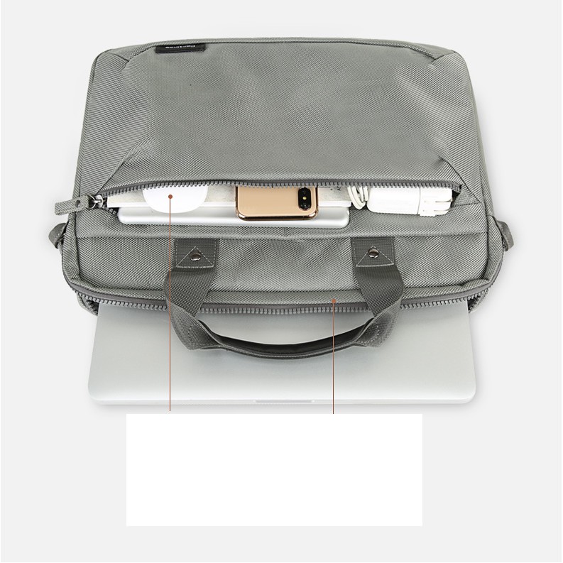 Tas Laptop Selempang Cartinoe Briefcase Grey Series 13 14 15 16 inch