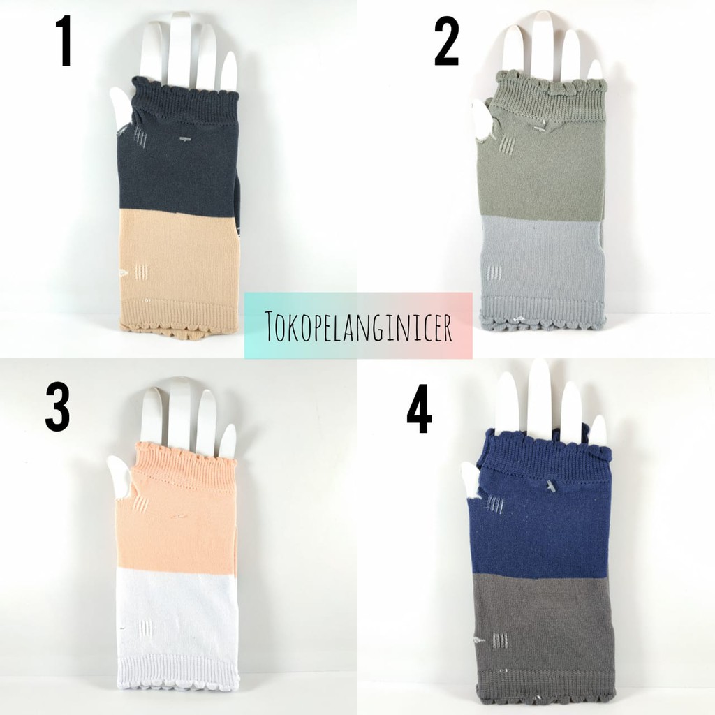 Manset Tangan Pendek Muslimah - Handsock Lembut - Manset JAri Murah Tokopelanginicer