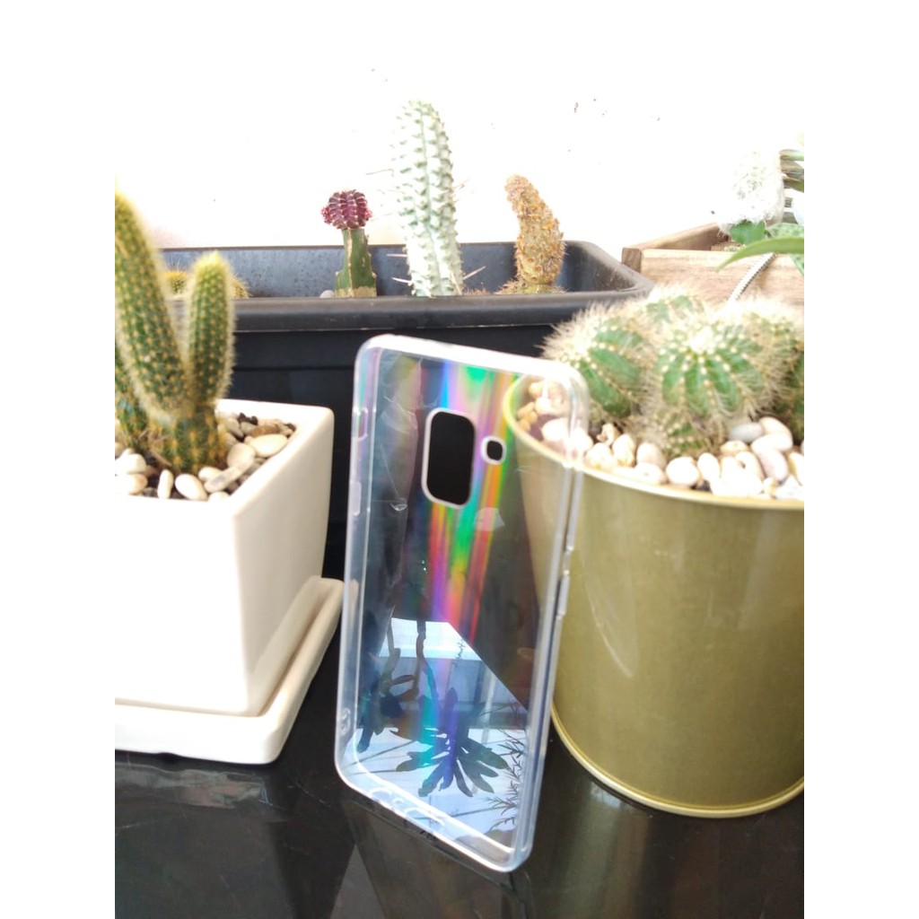 CASE CASING SAMSUNG A10 M10 / A6 / A6 PLUS / A8 / A8 PLUS / S9 / S9 PLUS TPU UV CLEAR RAINBOW IMPORT