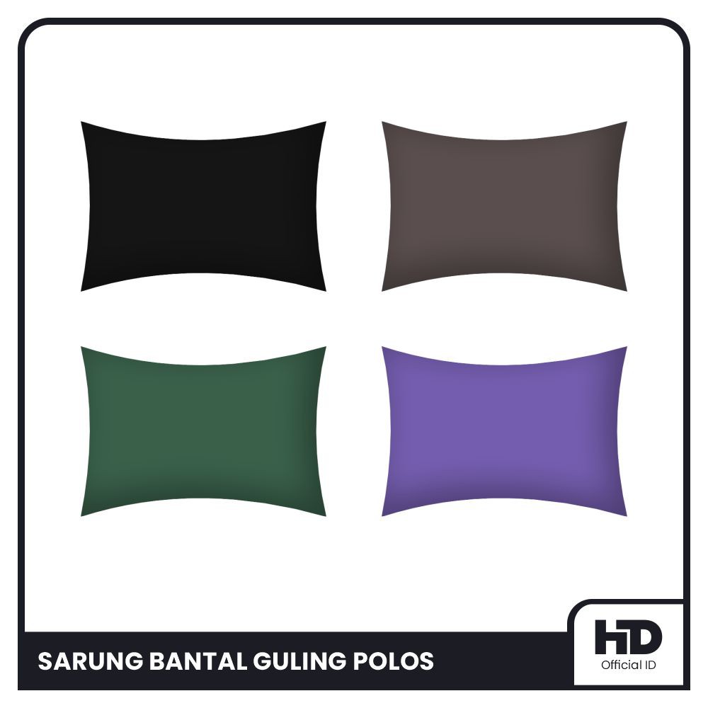 Sarung Bantal Guling Motif Kotak dan Polos | Satuan dan Set Murah