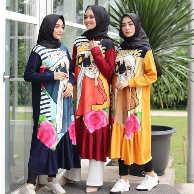 Tunik hijabers rempel bawah