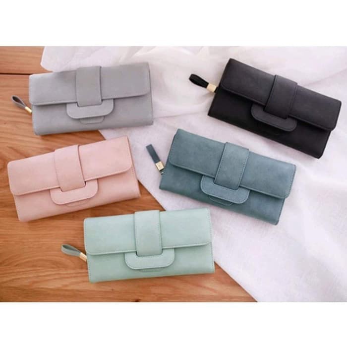 IKILOSHOP FASHION WANITA DOMPET import Panjang LIPAT KULIT KOREA BAELLERRY