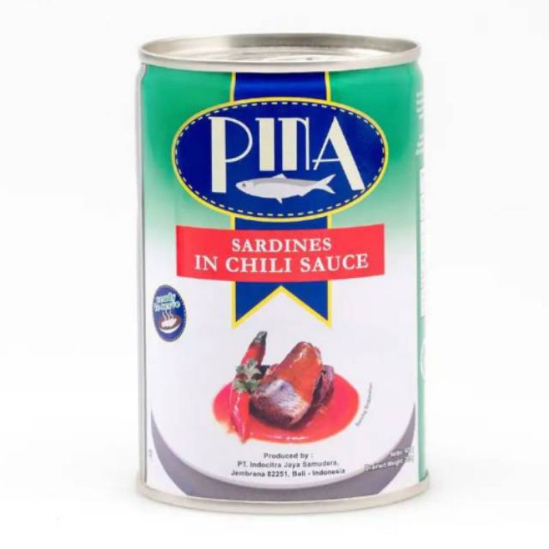 

Pina Sarden Kalengan Saos Cabe Kemasan kaleng 155 gram