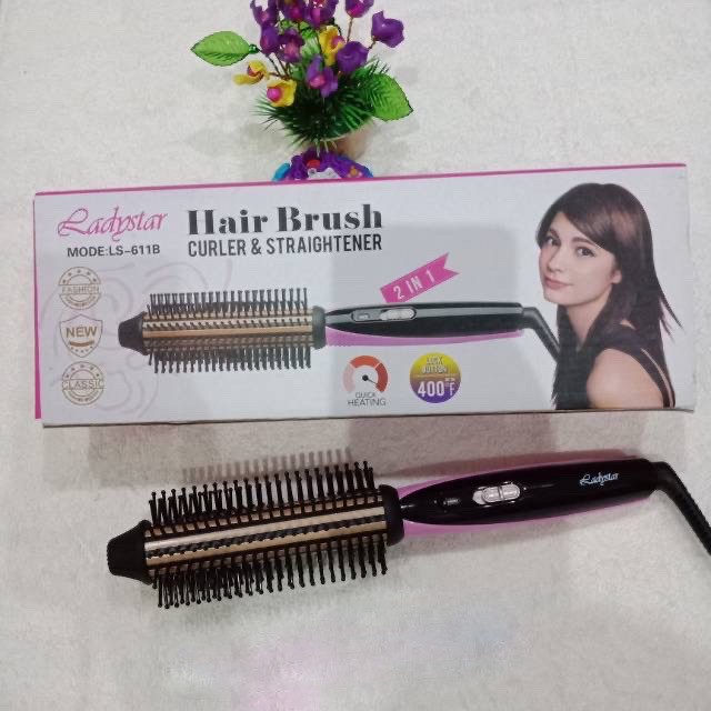 ORIGINALLADYSTAR  HAIR BRUSH CURLER LS-611 &amp; STRAIGHTENER / CATOKAN SISIR RAMBUT/  SISIR BLOW AWET