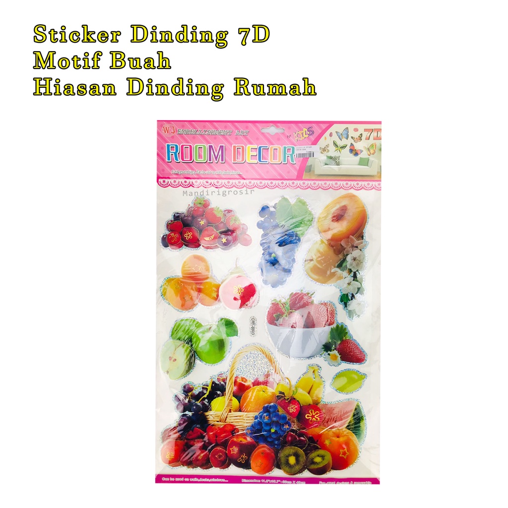 Sticker * Sticker Dinding 7D *Room Decor *Hiasan dinding Rumah *Sticker Buah