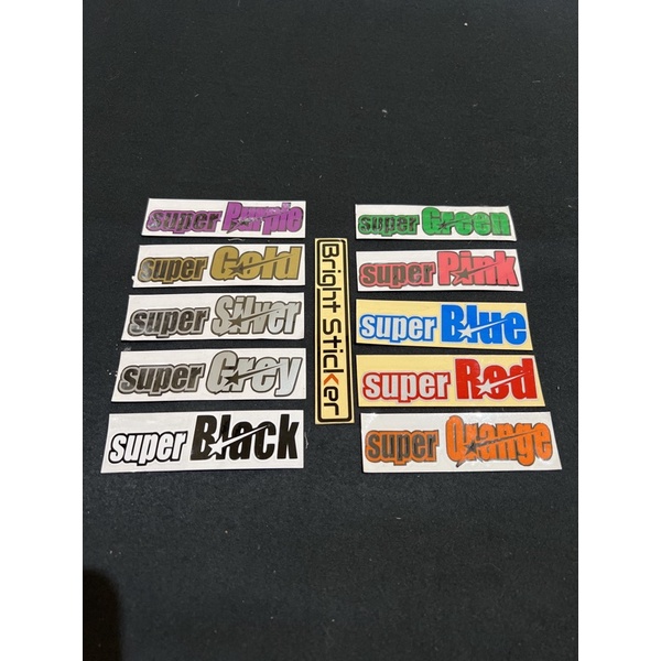 STICKER SUPER BLACK RED BLUE GREY SILVER DLL CUTTING