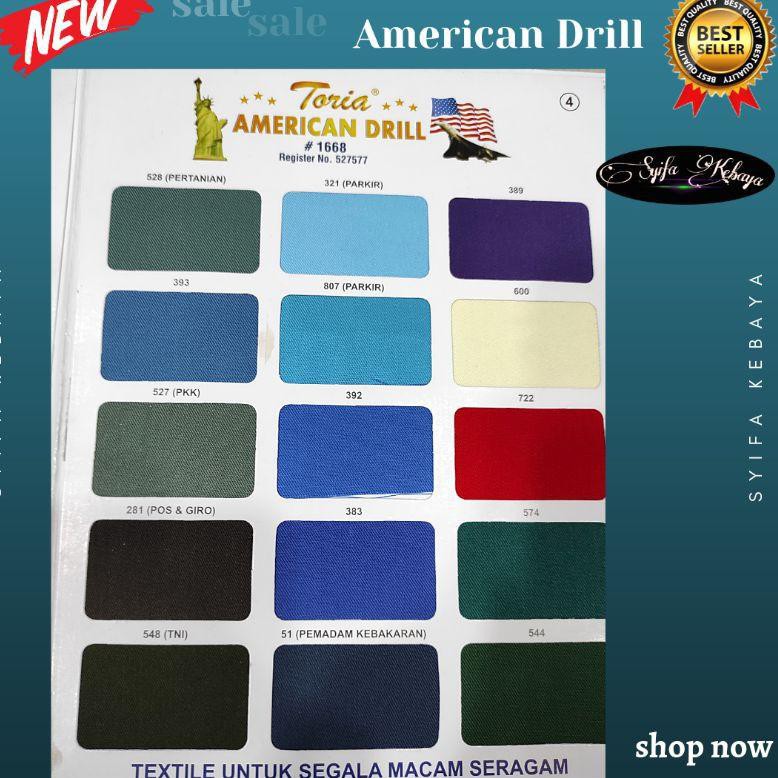 MEN SALE Kain drill. American drill. Bahan drill - meteran. Kain american drill - dril. SERAGAM PDL