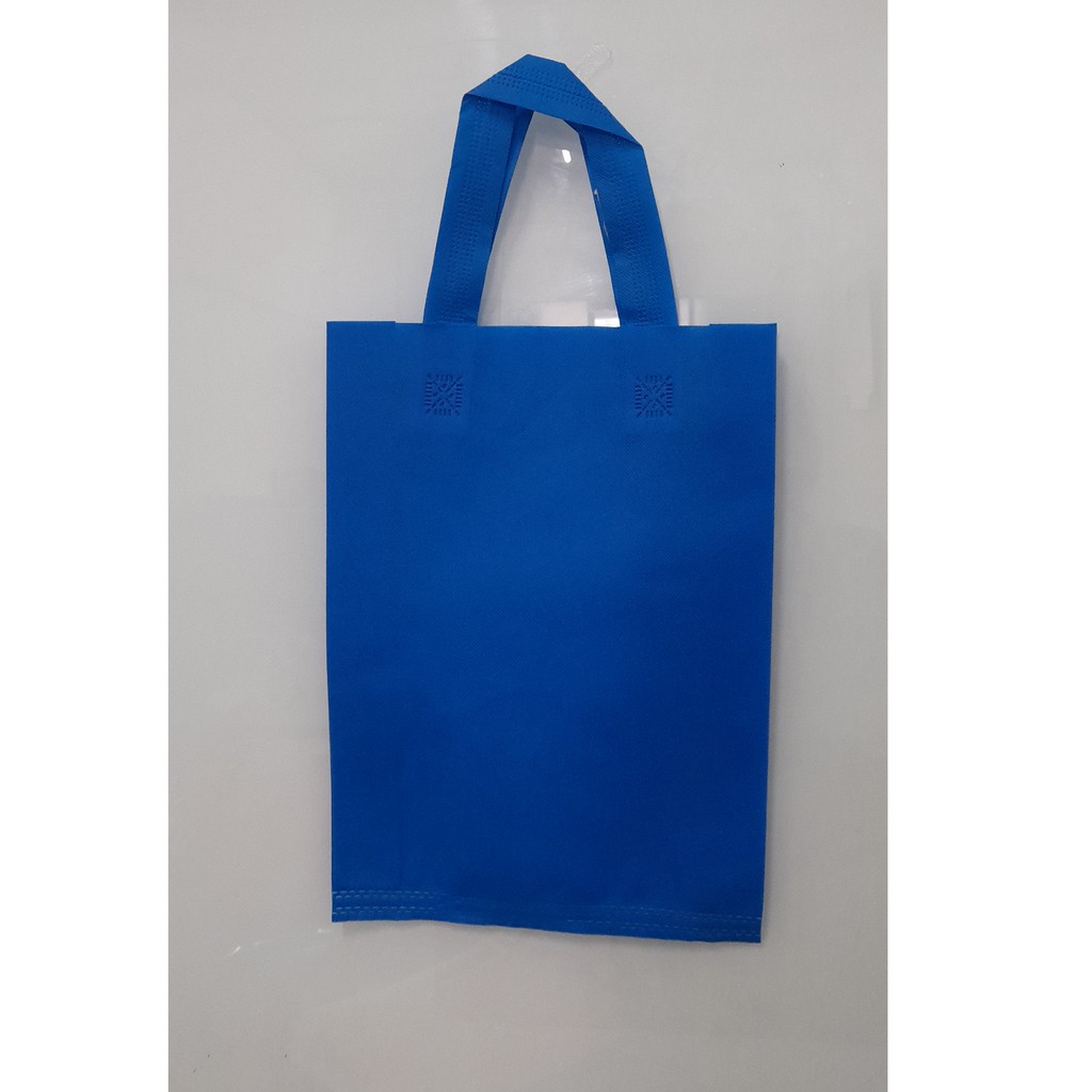 

(Lusin) Tas Press Spunbound Tali Goodie Bag Tas Belanja Warna Biru Turkis 25 cm x 35 cm