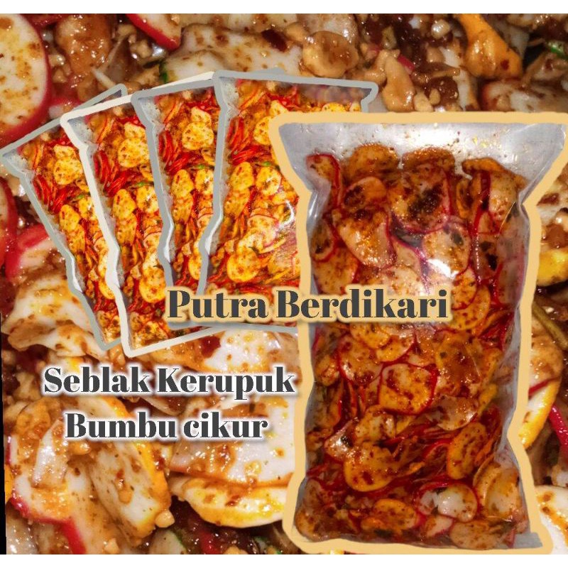

Seblak Kerupuk bumbu cikur hot Jeletot berat 250 gram