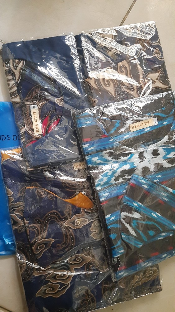 Atasan Batik Wanita Arabella Blue 8819