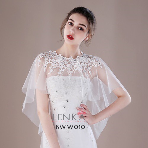 [PRODUK TERMURAH] BOLERO KOREA RENDA PUTIH WEDDING PESTA WANITA MODERN BWW010