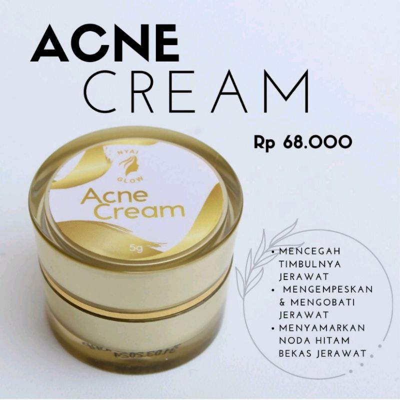 Acne cream nyai glow skincare/obat jerawat produk ori 100%