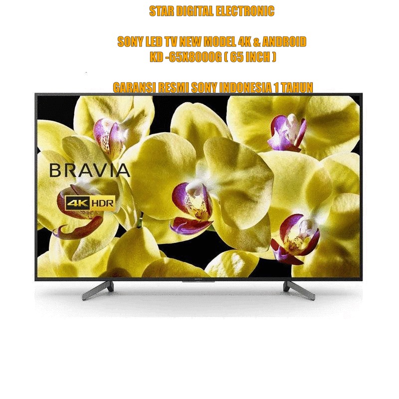SONY LED TV BRAVIA NEW MODEL KD-65X8000G ANDROID & 4K SMART TV ( 65 INCH )