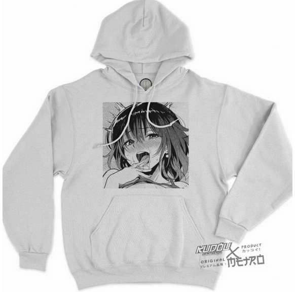 Hoodie Ahegao Face Box Kawaii Senpai Premium Unisex