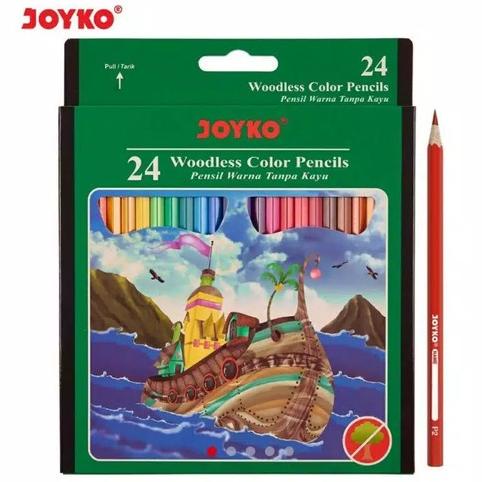 

((BISA COD)) [D] Joyko Pensil Warna 24 Warna Panjang CP-104