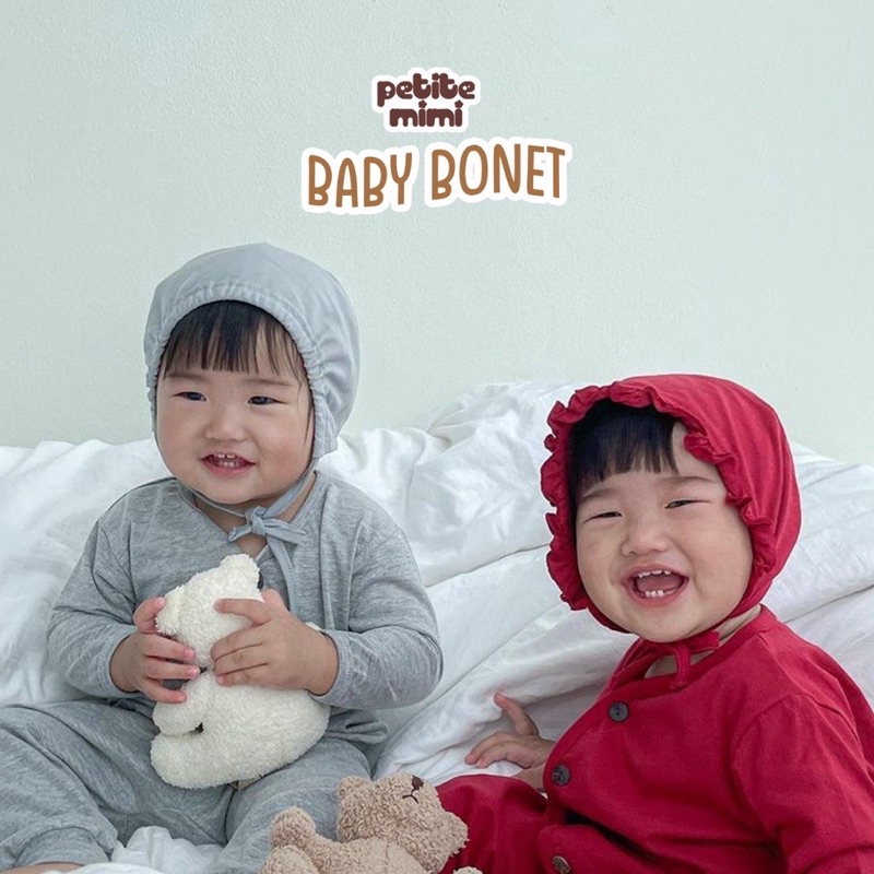 Petite Mimi Baby Bonet Hat / Topi Bayi