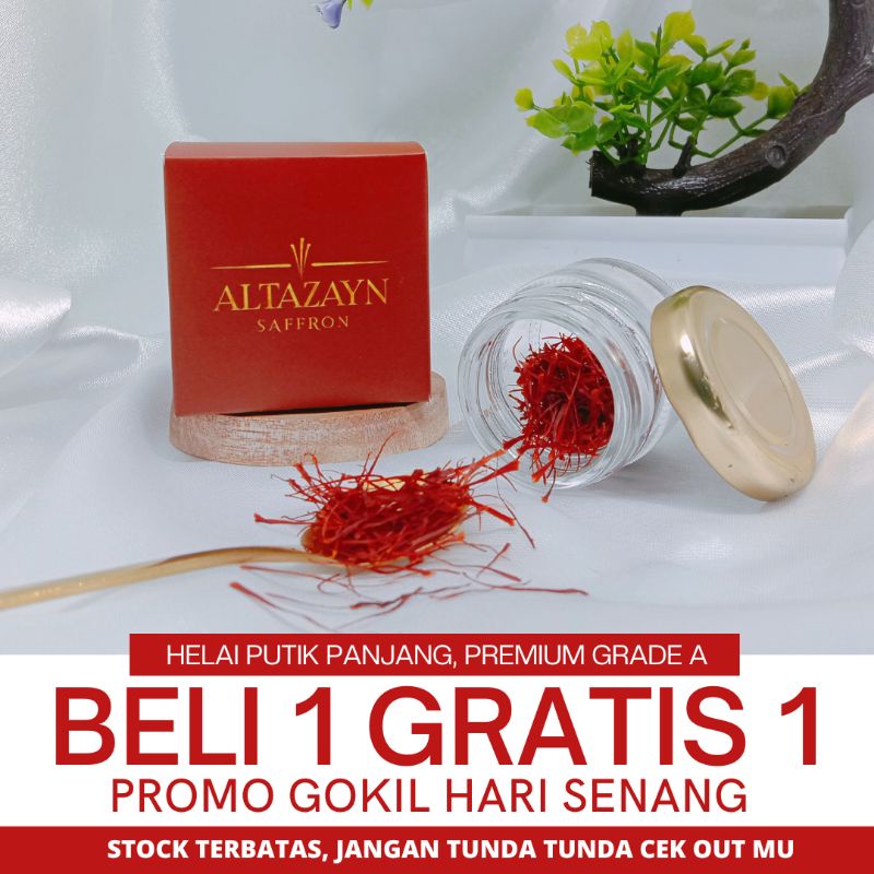 

[BELI 1 GRATIS 1] ALTAZAYN SAFFRON 1 GR IRANIAN NEGIN 1GRAM (FINEST QUALITY) 100% ORI