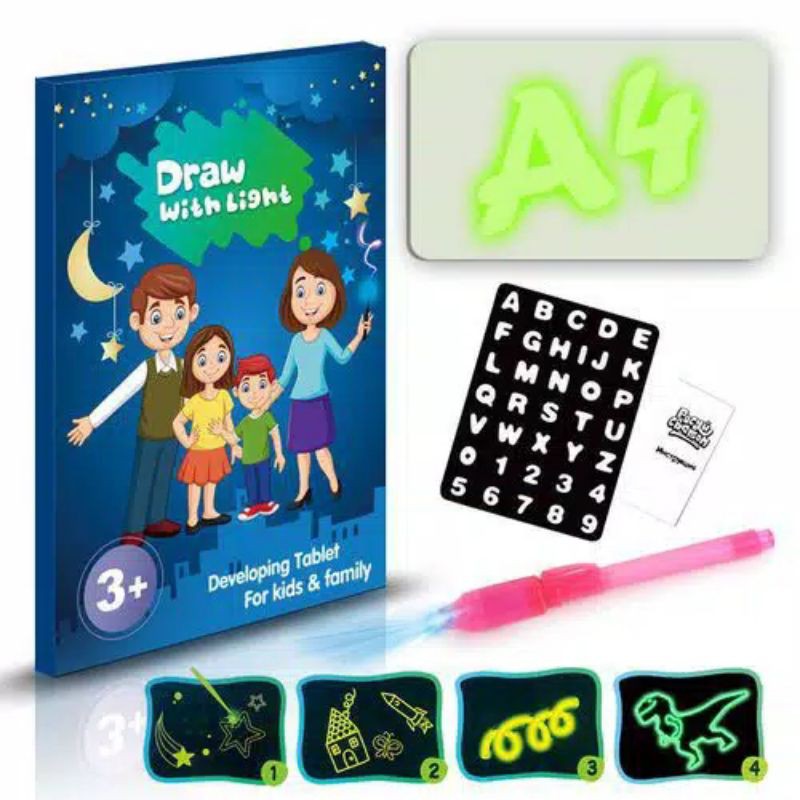 

mainan edukasi anak drawing light board