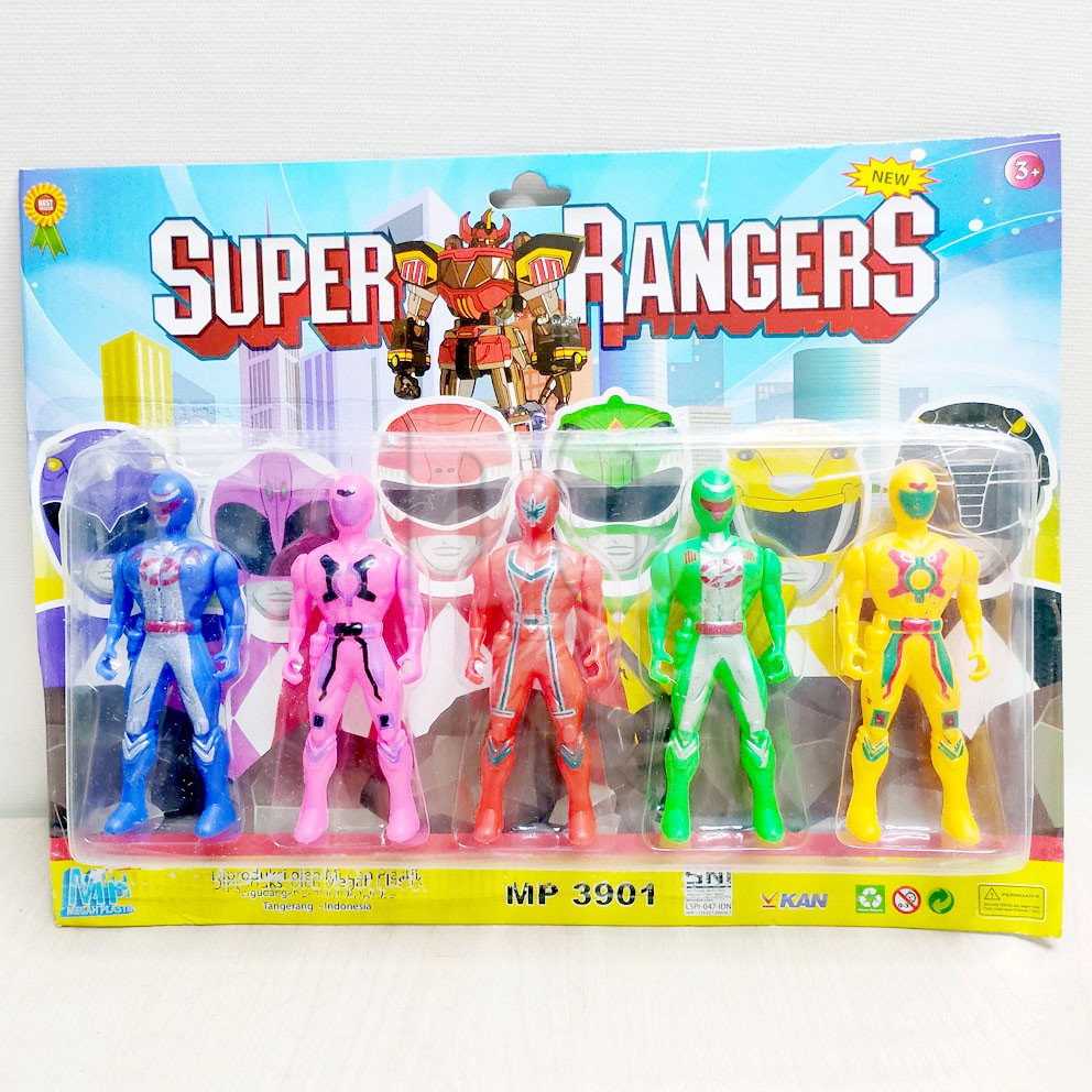 Power Super Rangers 15x28cm Mainan Mini Action Figure Superhero